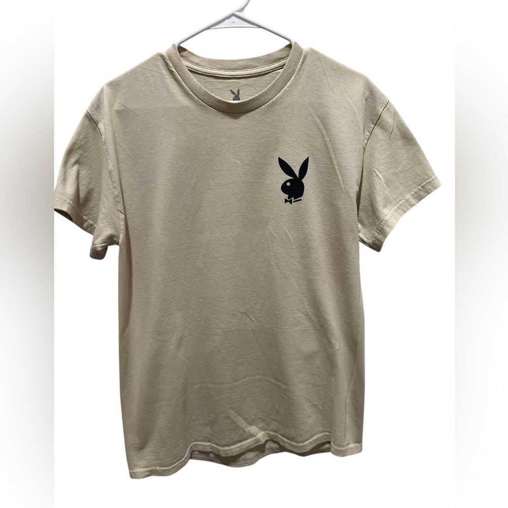 PLAYBOY Tan Tee with Black Logo